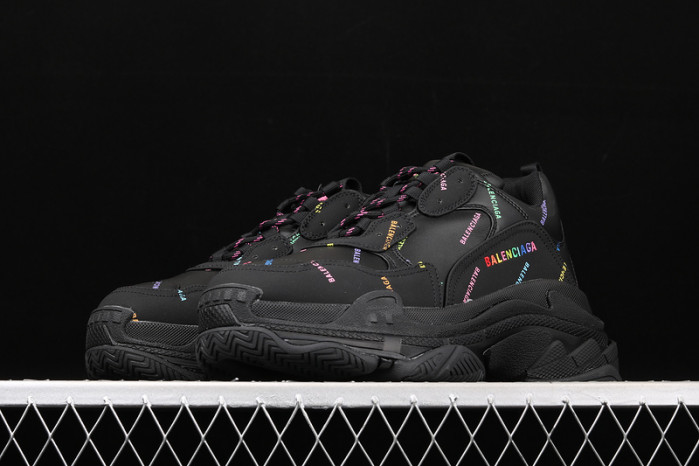 bl triple s trainers letters black 11407