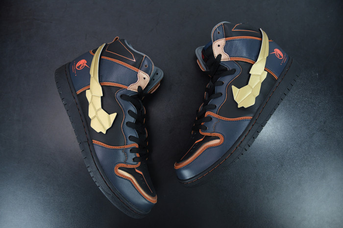 gundam x nike sb dunk high “banshee” dh7717-400