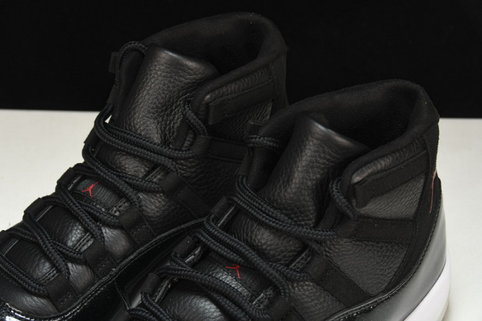 jordan 11 retro bp "72-10" black mens 378037-002