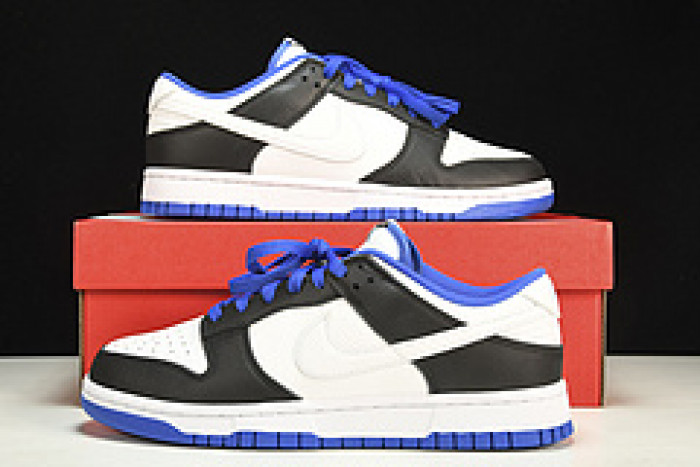 nike dunk low white black royal fd9064-110