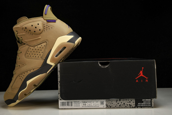 air jordan 6 retro gore-tex brown kelp fd1643-300