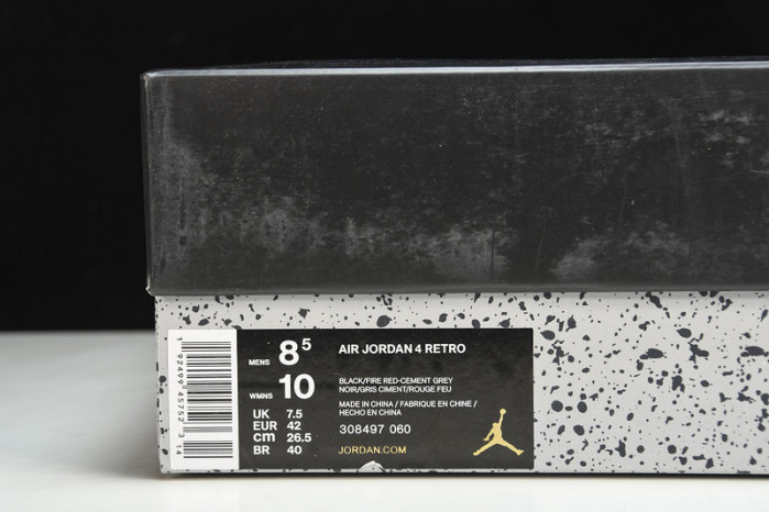 jordan 4 bred/ black cement (2019) - 308497-060