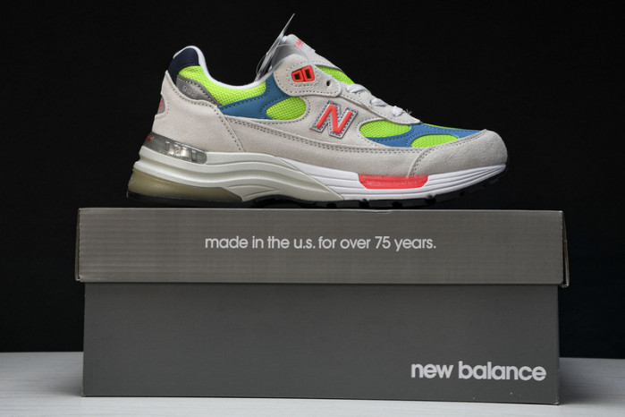 new balance 992 white neon cyan m992da