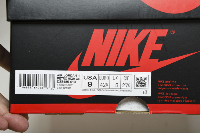 air jordan 1 high og “reverse panda” dz5485-010