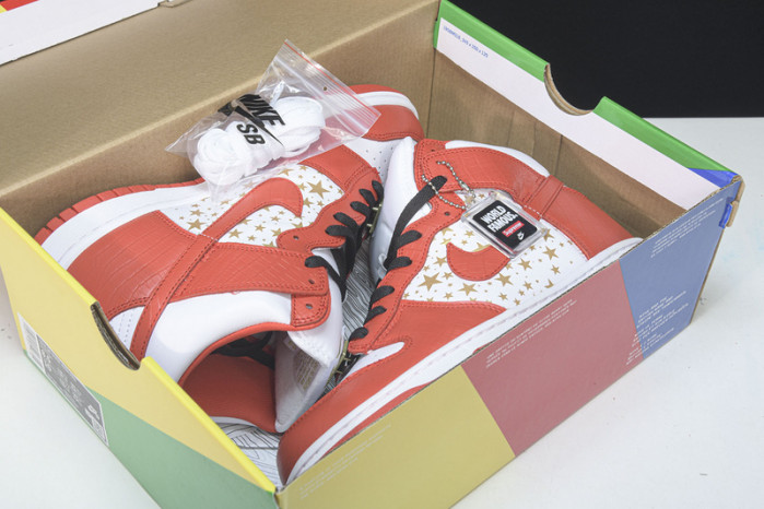 nike dunk high pro sb red stars 307385-161