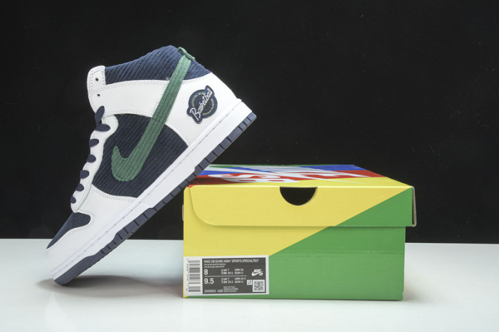 nike dunk high sports specialties white navy dh0953 400