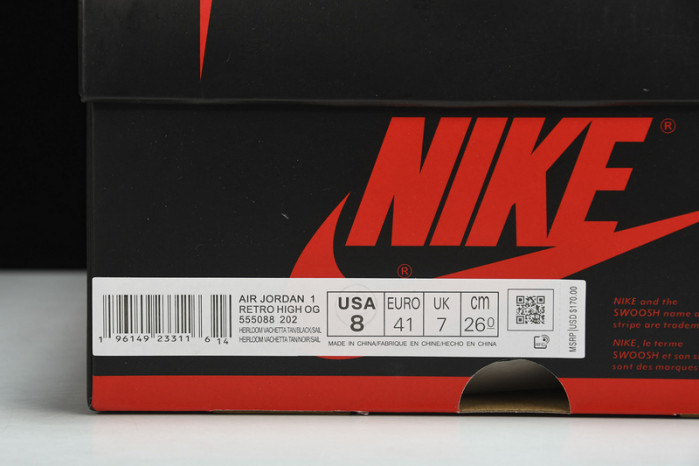 air jordan 1 retro high og “heirloom” 555088-202