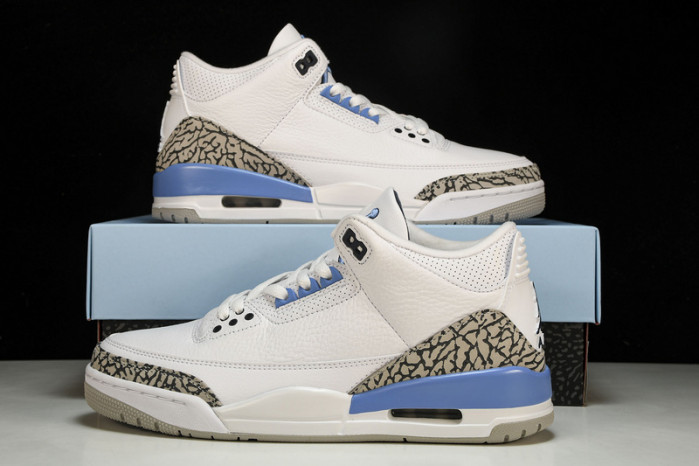air jordan 3 retro “unc” white ct8532-104