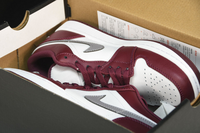 jordan 1 low white bordeaux 553558-615