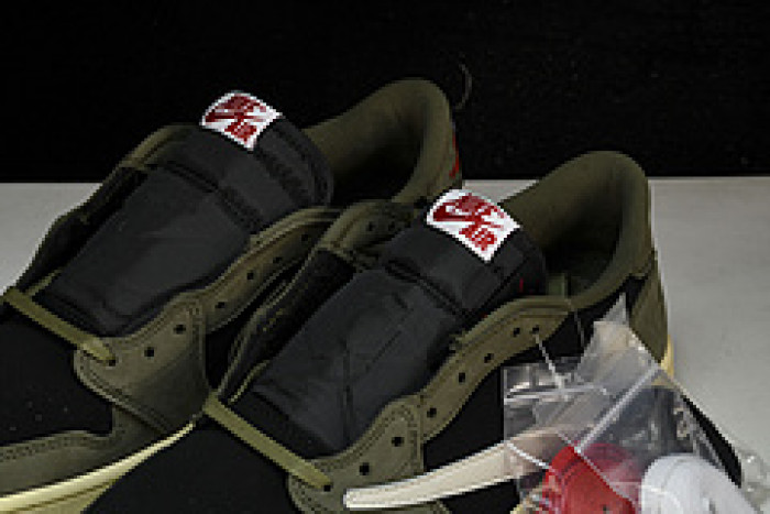 travis scott x air jordan 1 low og black olive dm7866-002