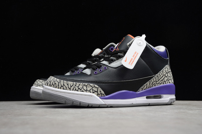 jordan 3 retro black court purple - ct8532-050