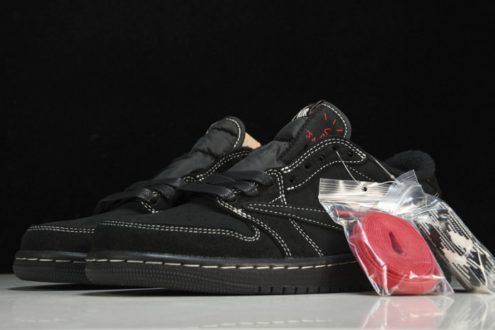travis scott x air jordan 1 low "black phantom" dm7866-001