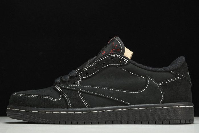 travis scott x air jordan 1 low "black phantom" dm7866-001
