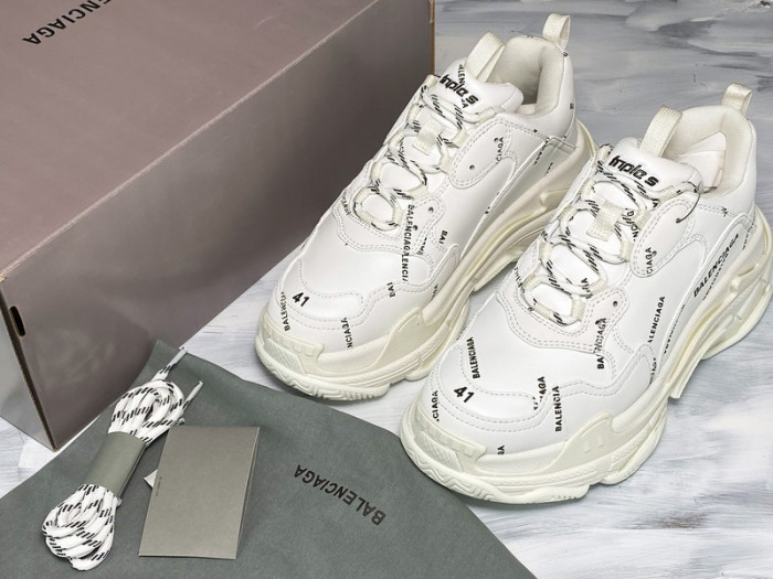 bl triple s trainers letters white h903p8085