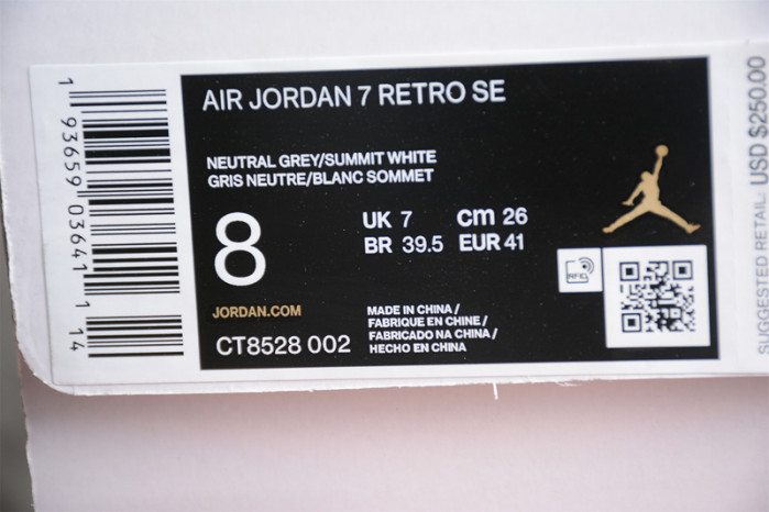 air jordan 7 retro neutral grey ct8528-002