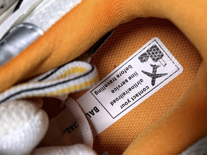 (led) bl tess s. gomma trek low sneakers white orange h903p029