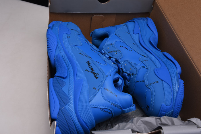 bl triple s blue trainers black letters h903p8081